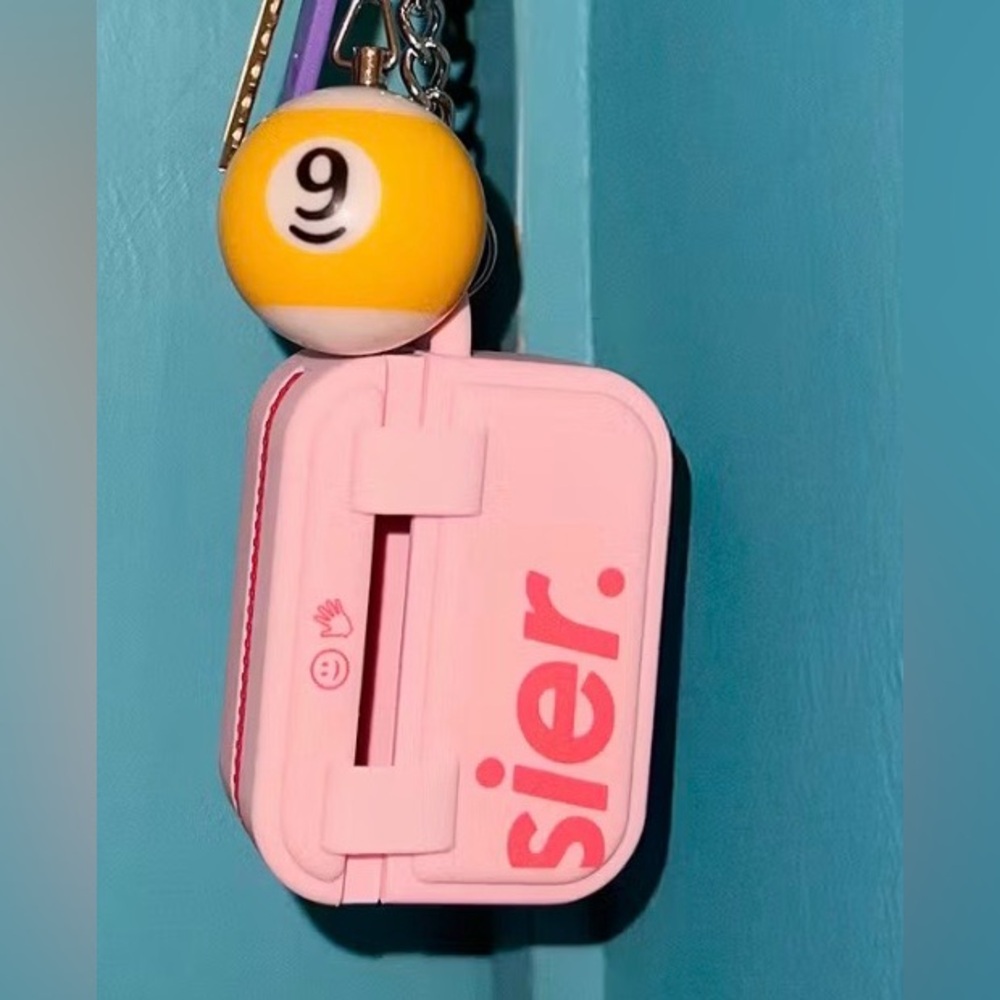 AirPod case Glossier Pink Keychain Accessory